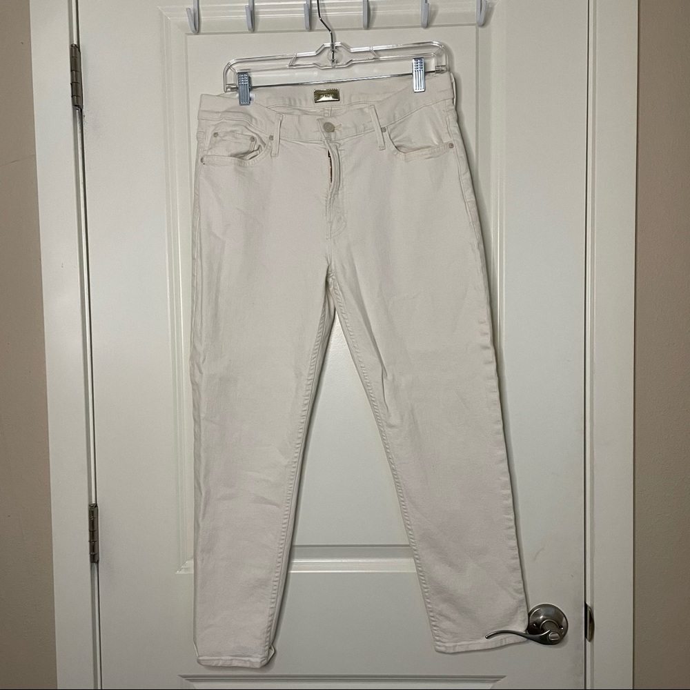 White mother skinny denim jeans